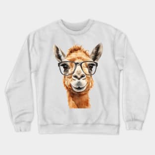 Cute camel with glasses Crewneck Sweatshirt